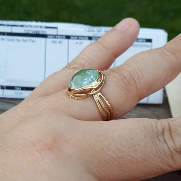 14k Roman Glass Adi Paz Ring - Picture 4 of 7